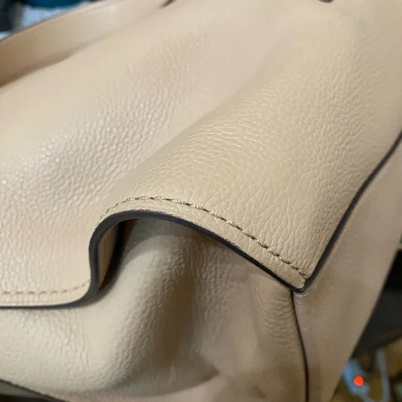 COACH Tan Natural Calf Leather Dufflette Crossbody Bag,Dark Nickel Tone hardware - Picture 11 of 16